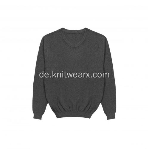 Herren Strickpullover mit Rundhalsausschnitt aus 100 % Baumwolle